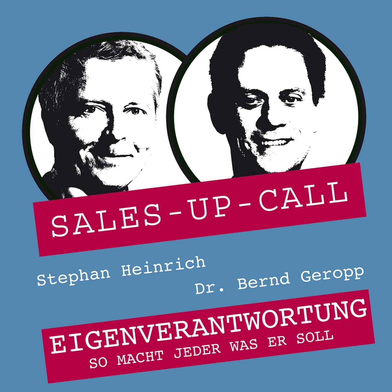Zwei Männer mit der Aufschrift „Sales – Up“ betonen „Vertrauen“.