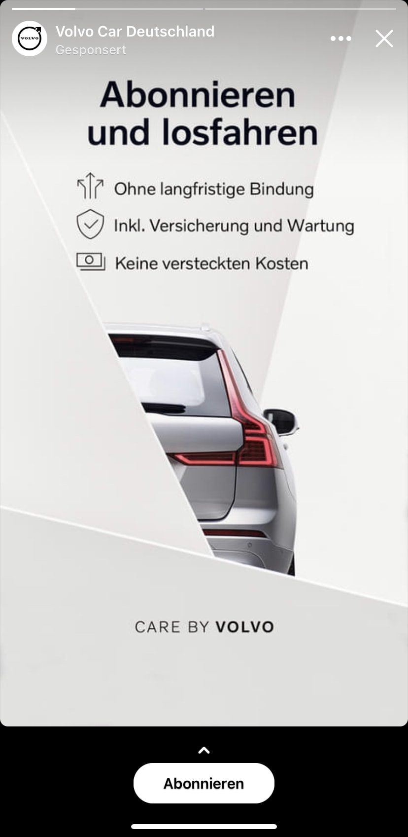 Beispiel-Ad von Volvo Deutschland